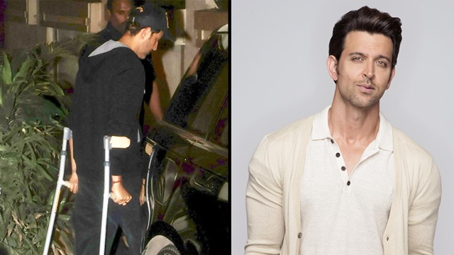 ক্রাচে ভর দিয়ে পার্টি ছাড়লেন হৃতিক